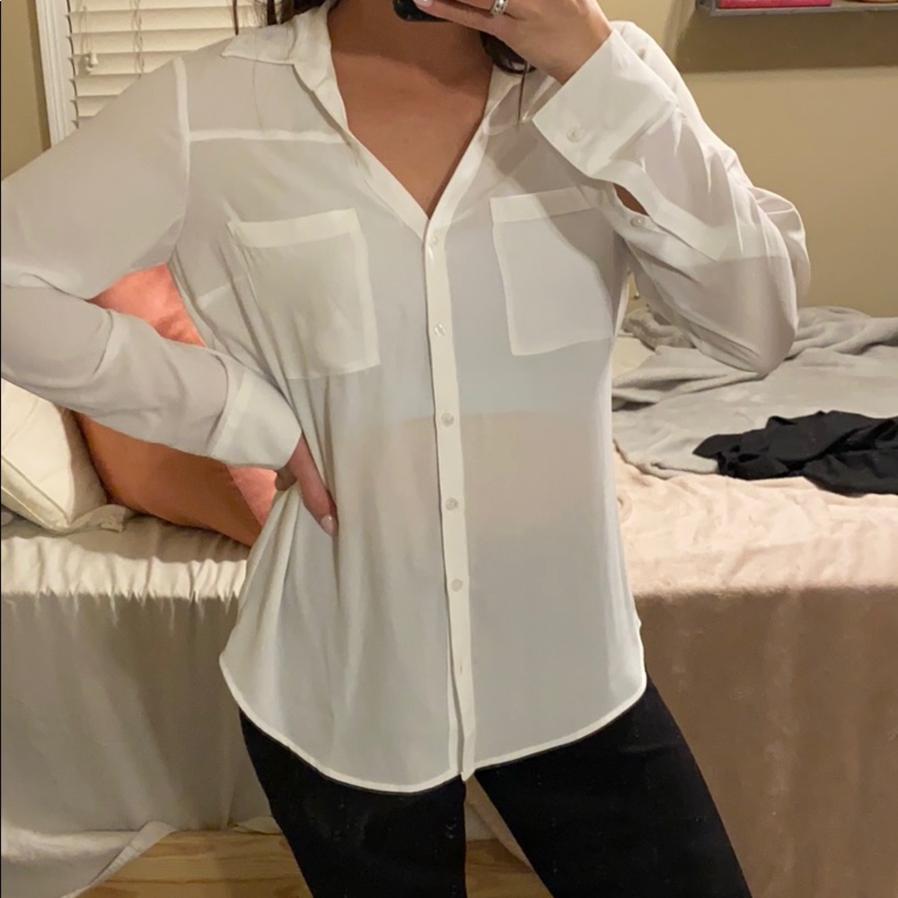 White button down